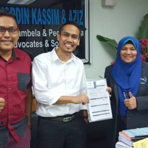 Sebagai seorang Peguam, penggantian pendapatan mesti ada bagi menjamin pendapatan nanti ketika di timpa musibahPeguam, Terengganu